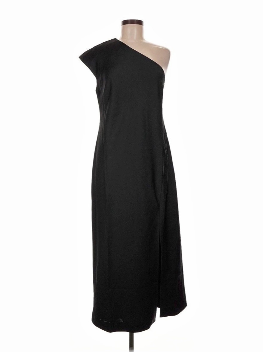 Banana Republic One-Shoulder Midi Dress in Black Size Medium